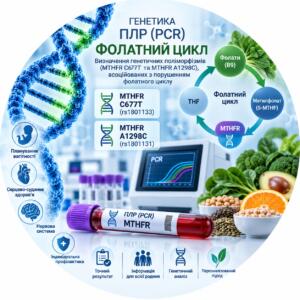 Анализ ПЦР на генетические полиморфизмы MTHFR C677T и MTHFR A1298C — Меди Лаб Плюс