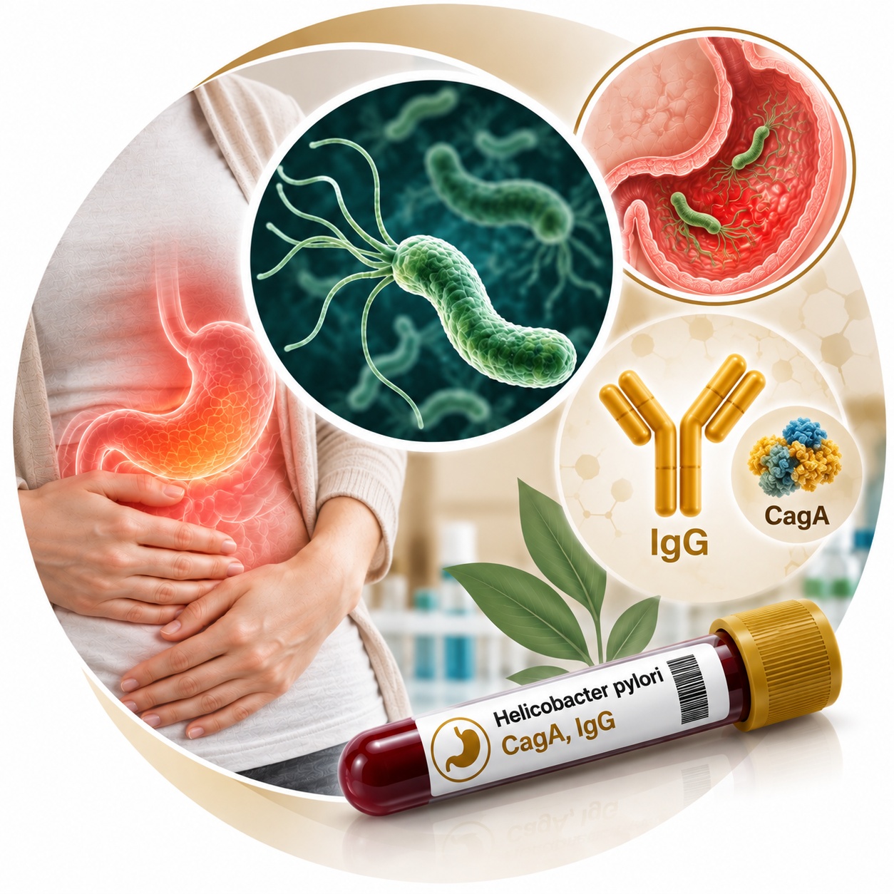 Helicobacter pylori (Хелікобактер Пілорі) — CagA, IgG Helicobacter pylori (Хелікобактер Пілорі) — білок CagA, IgG