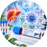 Analysis for IgG and IgM antibodies to hepatitis C virus (HCV) antigens: core-Ag, NS3, NS4, NS5 — Medi Lab Plus