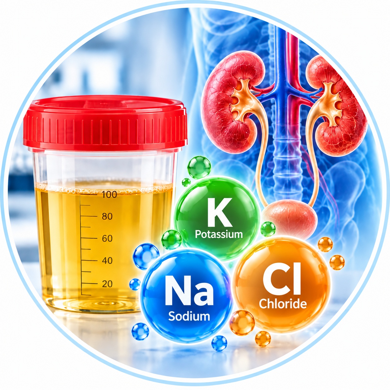 Potassium, sodium, chlorides (urine) — 24-hour urine analysis Potassium, sodium, chlorides in urine — 24-hour urine analysis