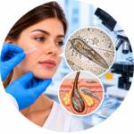 Микроскопия демодекозного клеща Demodex