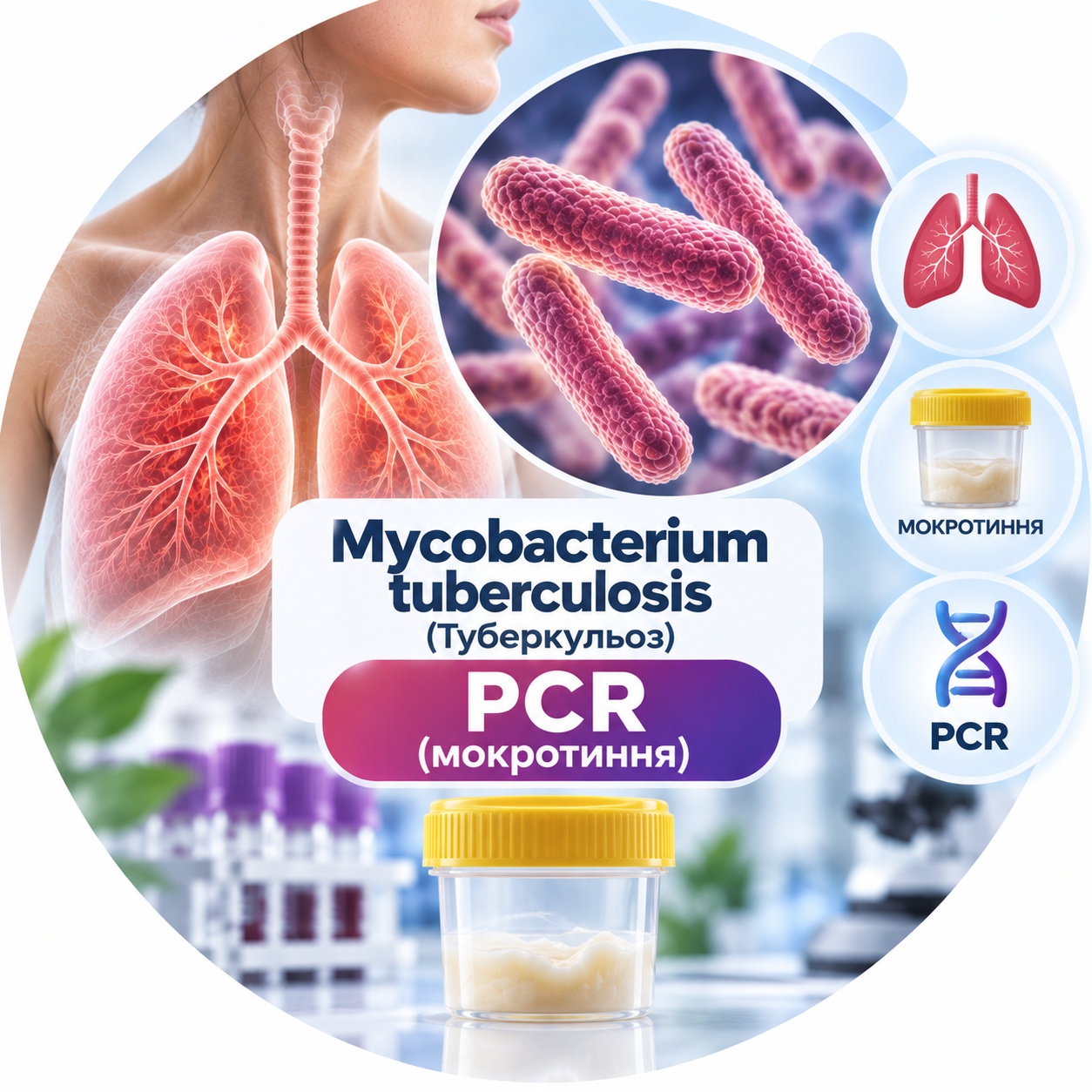 Туберкульоз — якісне PCR-дослідження мокротиння PCR мокротиння на Mycobacterium tuberculosis