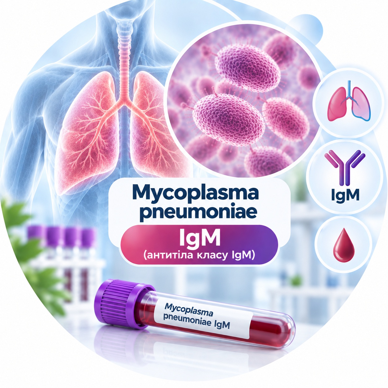Mycoplasma pneumoniae, IgM — серологічне дослідження Mycoplasma pneumoniae — антитіла IgM