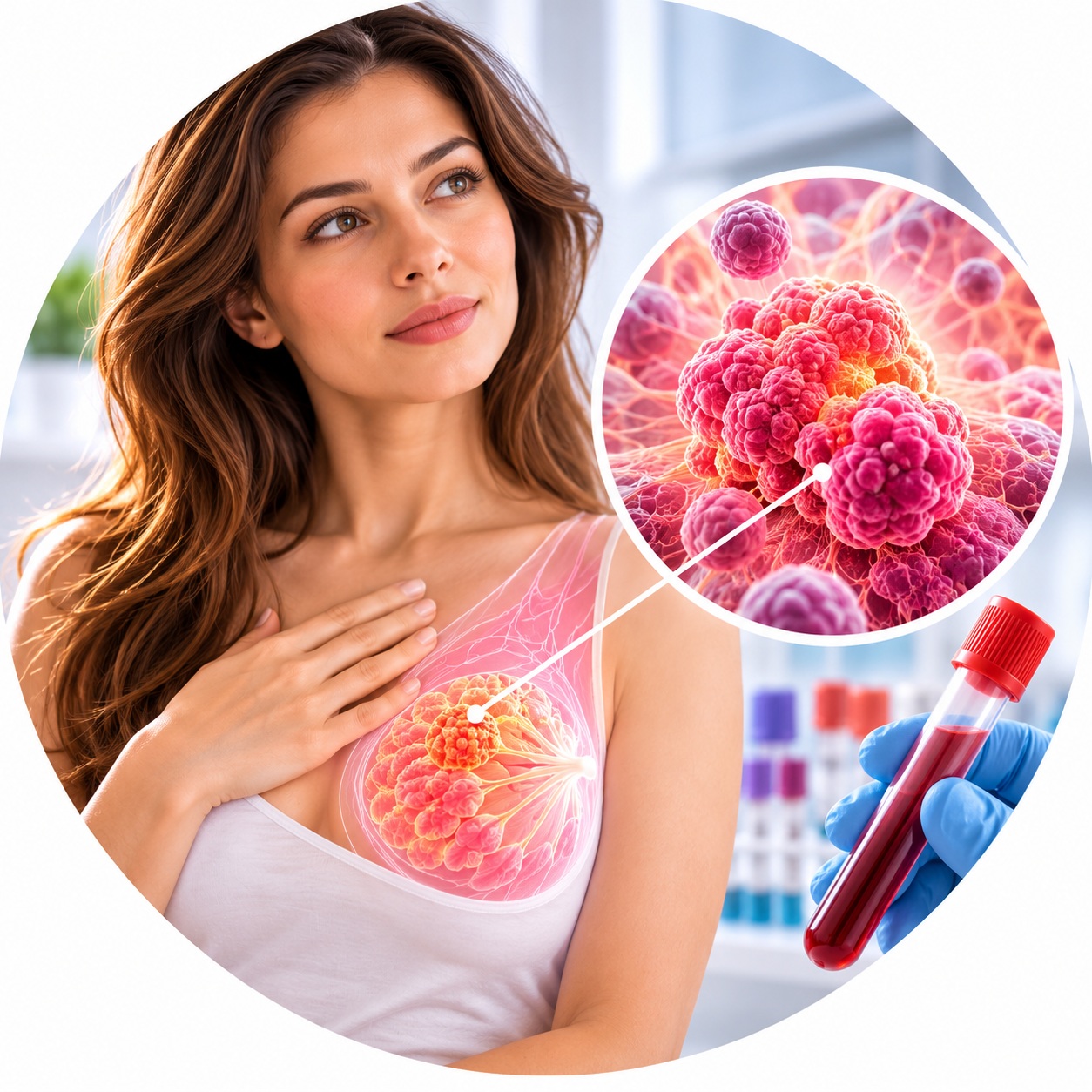 Tumor marker CA 15-3 — laboratory blood test Blood test for breast cancer marker CA 15-3 in the Medi Lab Plus laboratory