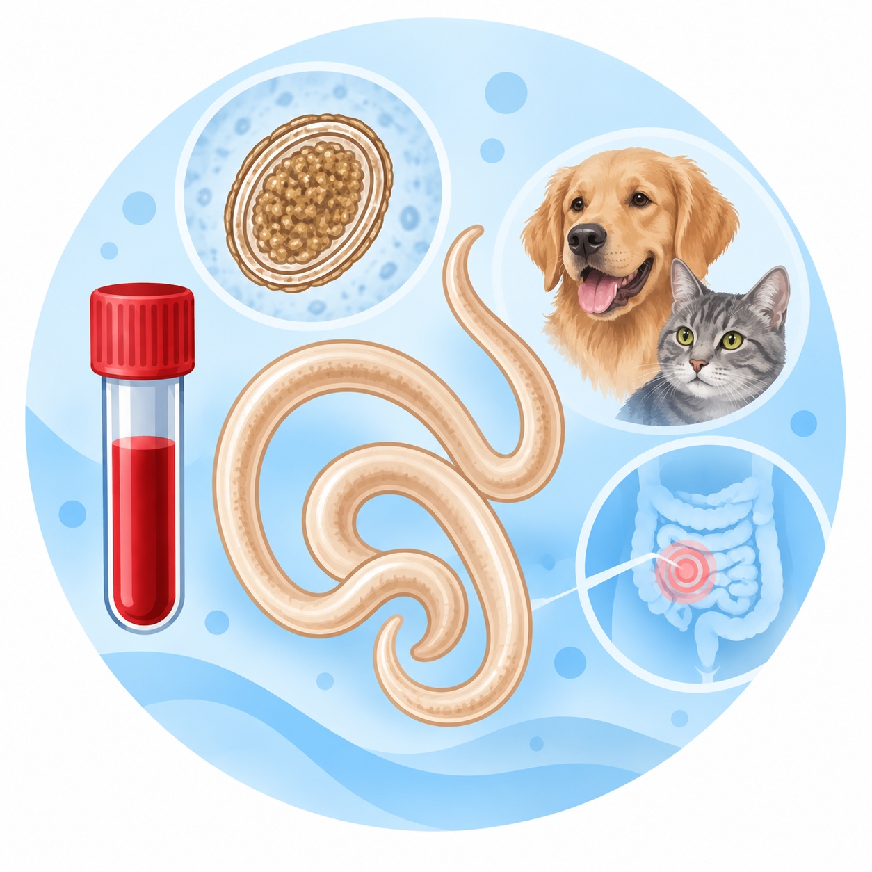 Toxocariasis — serological determination of IgG Toxocara canis — IgG antibodies