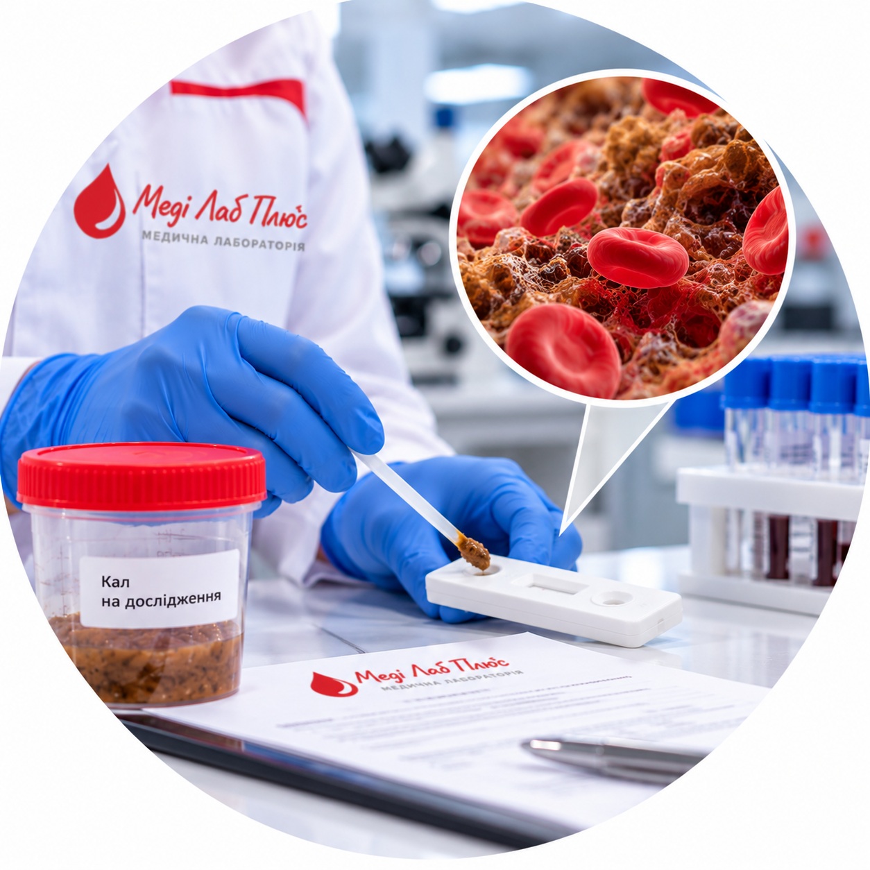 Detection of occult blood in stool Detection of occult blood in feces — laboratory test Medi Lab Plus