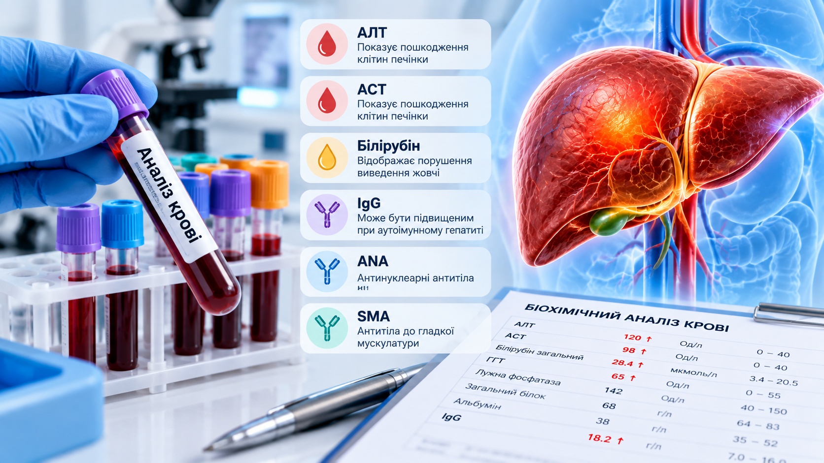 Blood tests to diagnose autoimmune hepatitis