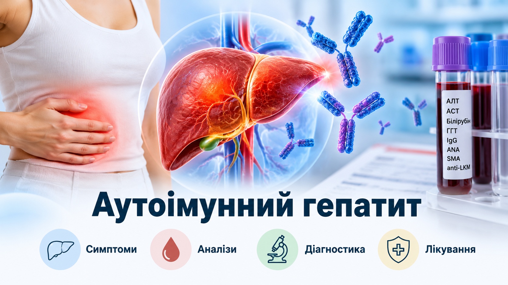 Аутоімунний гепатит — симптоми, аналізи та діагностика