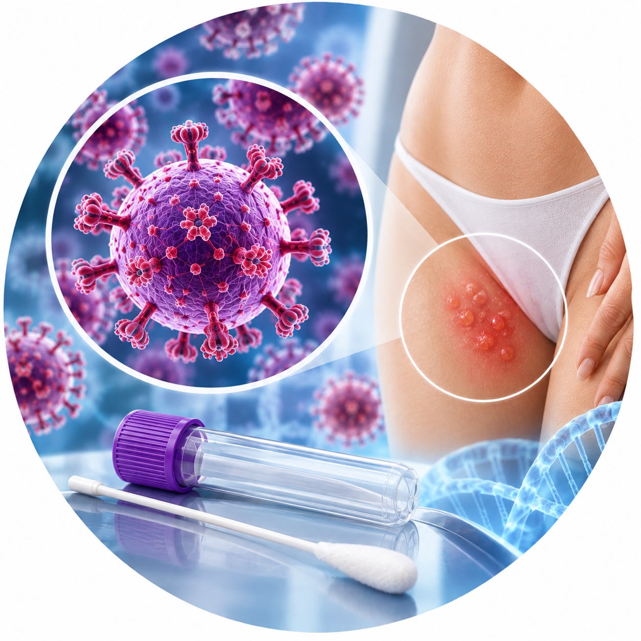 Herpes simplex virus HSV-2 scrape Herpes simplex virus HSV-2 — uv scraping