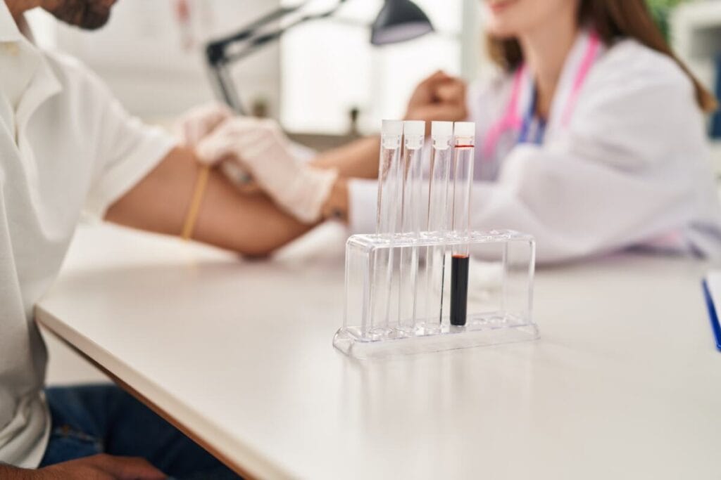 Laboratory blood test for sexually transmitted diseases