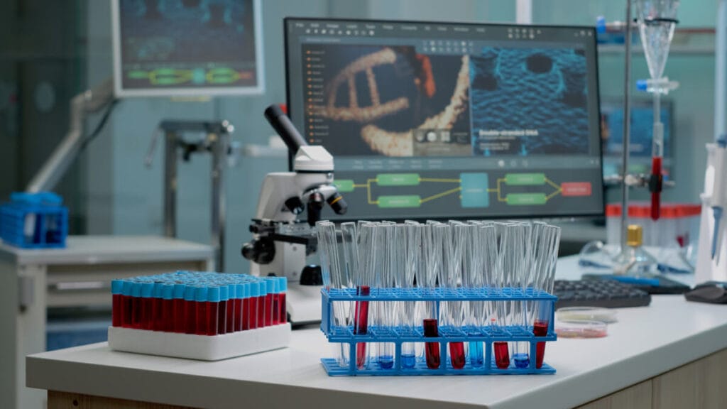 Automated laboratory with modern equipment