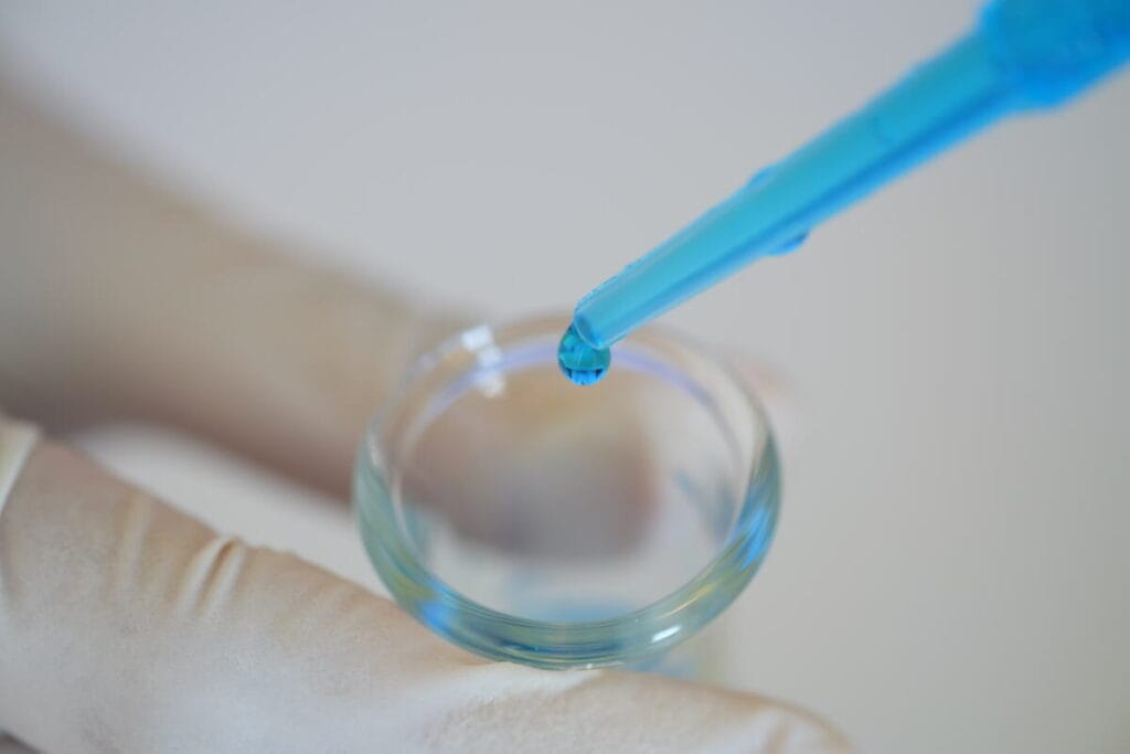 Skin prick test on the forearm