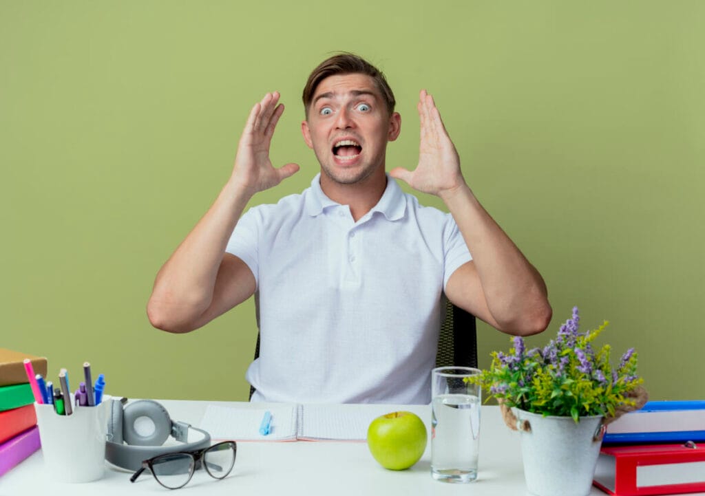 A person in a state of stress