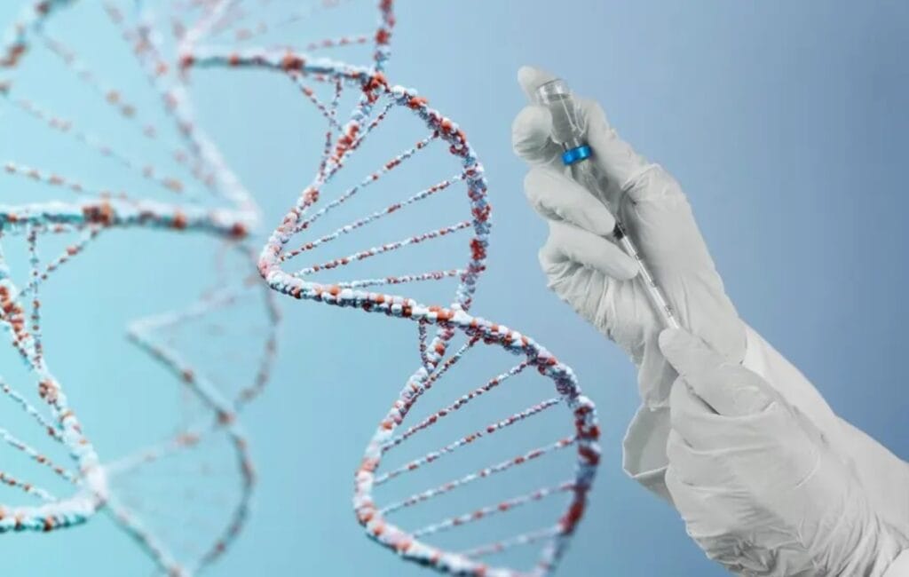 Ребенок проходит генетическое обследование в клинике