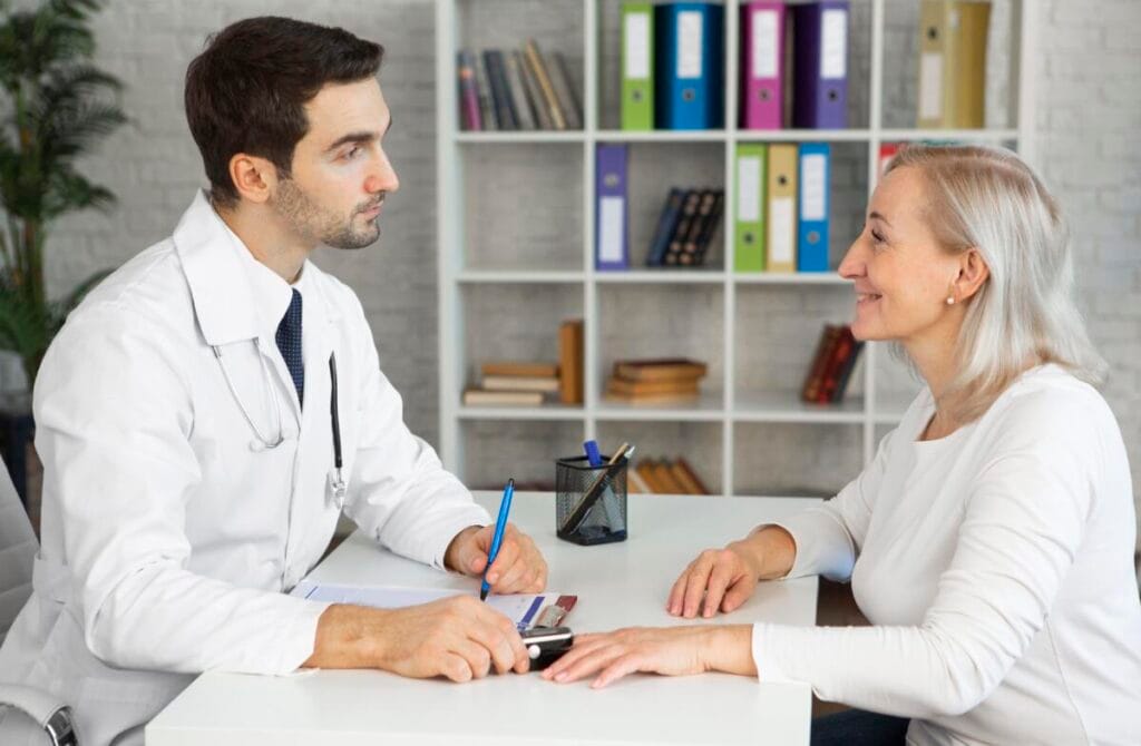 the doctor interprets the results of tumor markers
