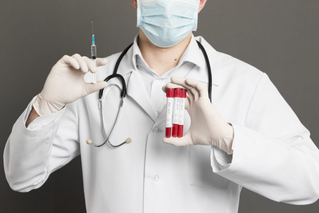 Blood test for biochemical markers of stress