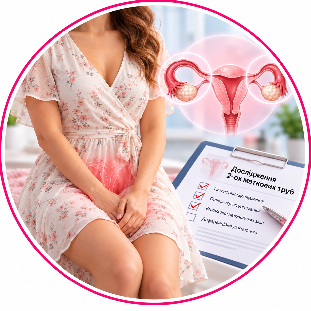 Examination of 2 fallopian tubes Examination of two fallopian tubes — histological examination and evaluation of tissues