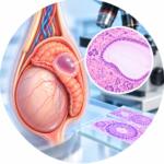 Examination of cystic formations of the testicle, appendix and membranes