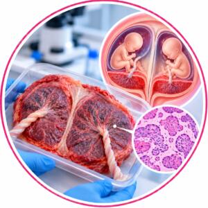 Placental examination of dichorionic twins - placental evaluation and histological examination