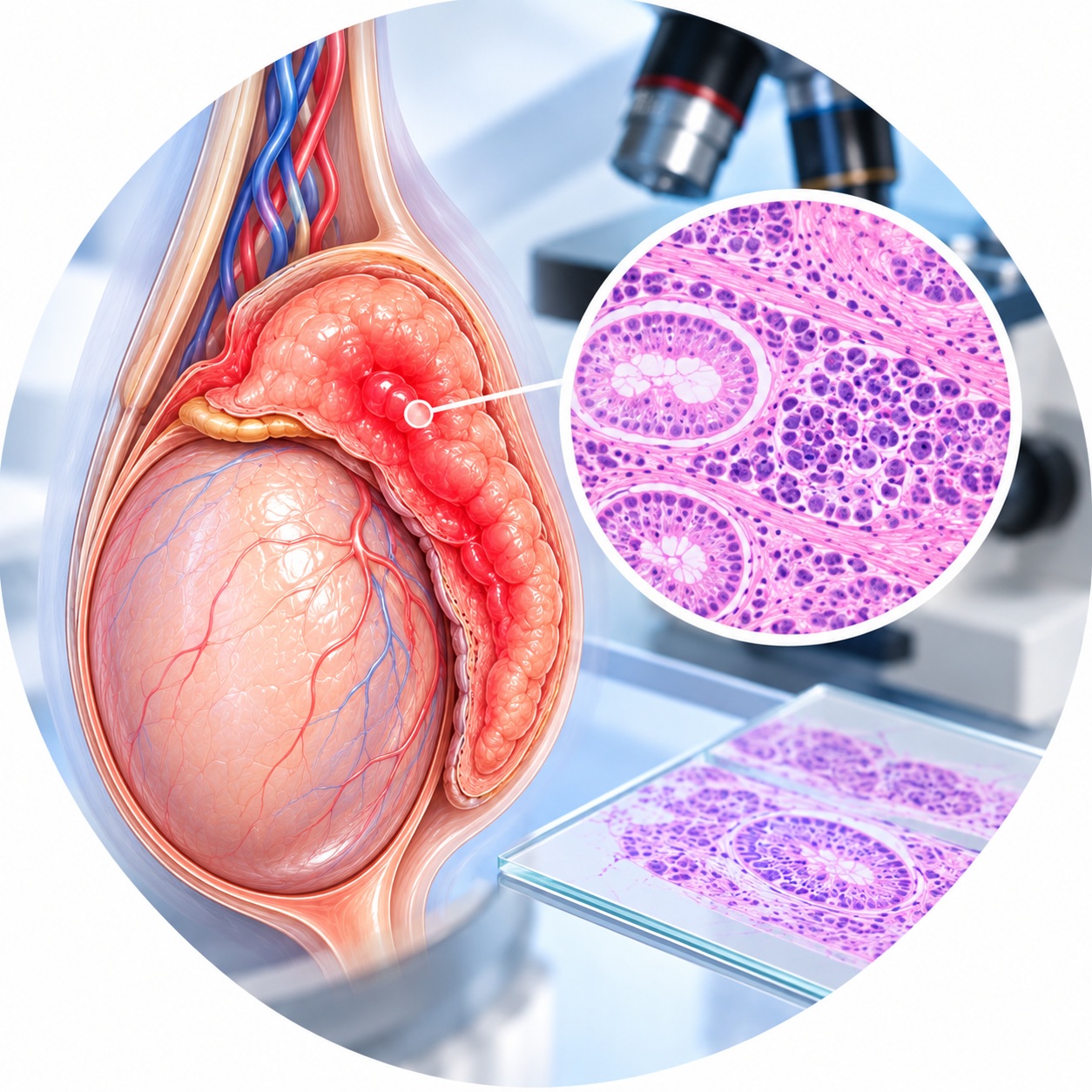 Examination of the removed testicle and its appendix (PG052) — Medi Lab Plus Examination of the removed testicle and its appendix in inflammatory diseases