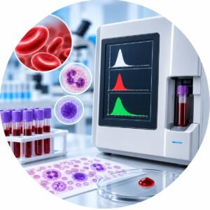 Clinical blood test on a hematology analyzer — Medi Lab Plus