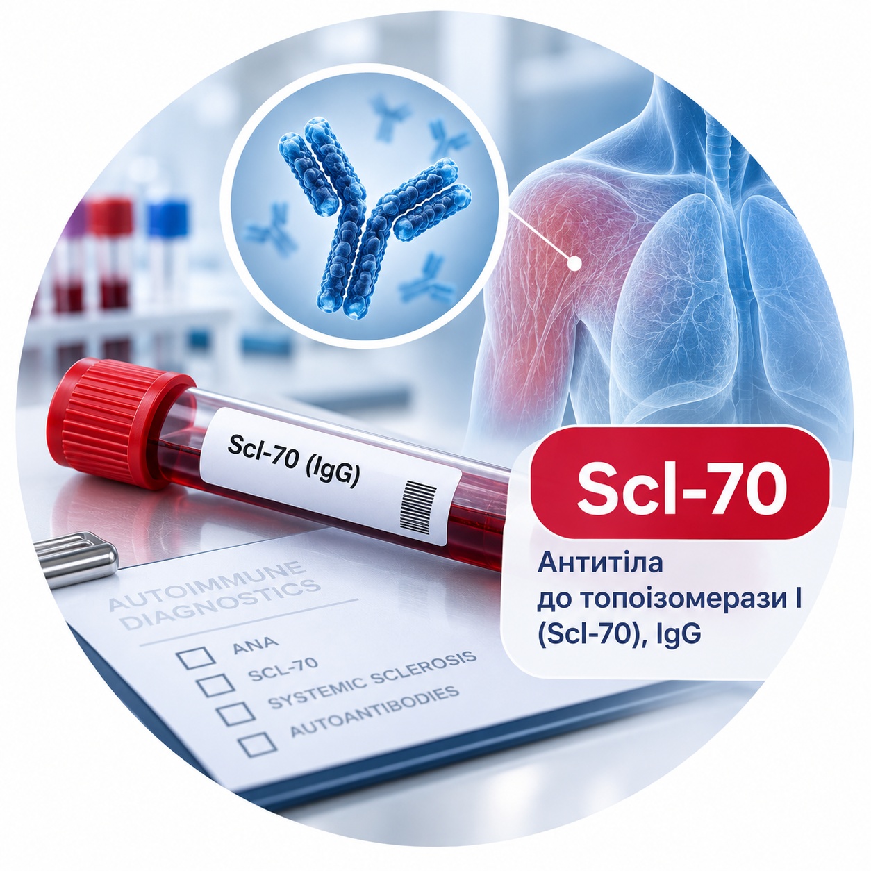 Antibodies to topoisomerase I (Scl-70), IgG Analysis for antibodies to topoisomerase I (Scl-70), IgG — Medi Lab Plus
